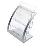 Defelcto Three-Tier Contemporary Magazine Holder, 11-1/4w x 6-15/16d x 13-5/16h, Silver (DEF693745)~#|#~m007156317_sc7