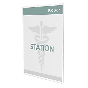 Deflect-O Superior Image Cubicle Sign Holder, 8.5" x 11", Clear (DEF588601)