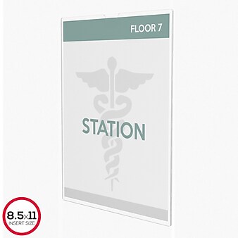 Deflect-O Superior Image Cubicle Sign Holder, 8.5" x 11", Clear (DEF588601)