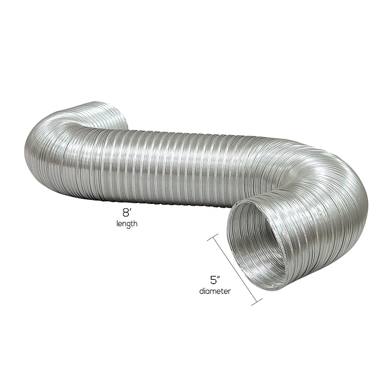 Deflecto A058/5 Semi-rigid Flexible Aluminum Duct (5" Dia X 8ft) image 1