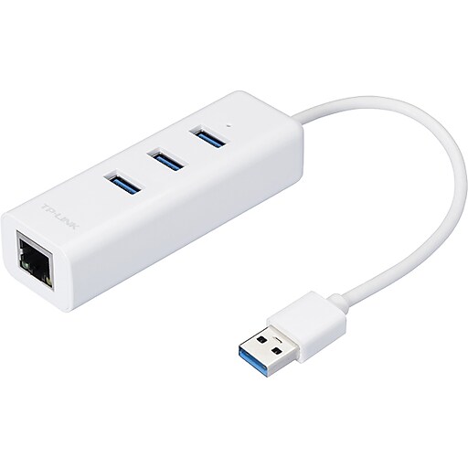 TPLINK USB 3.0 3Port Hub & Gigabit Adapter 2 in 1 USB Adapter at Staples