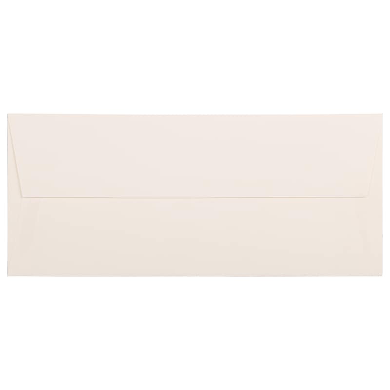 JAM Paper Strathmore #10 Business Envelope, 4 1/8" x 9 1/2", Natural White Wove, 25/Pack (34992) image 1