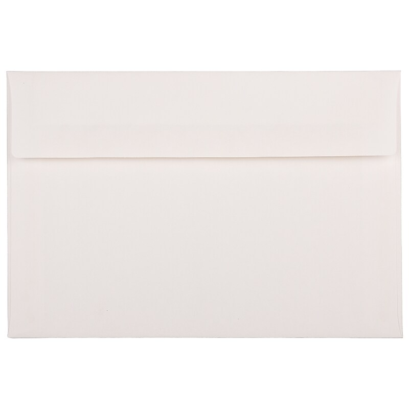 JAM Paper A8 Strathmore Invitation Envelopes, 5.5 x 8.125, Bright White Linen, 50/Pack (40934I) image 1