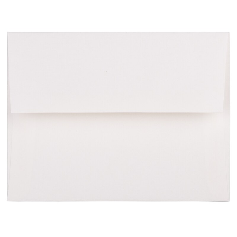 JAM Paper A2 Strathmore Invitation Envelopes, 4.375 x 5.75, Bright White Linen, 25/Pack (66670) image 1