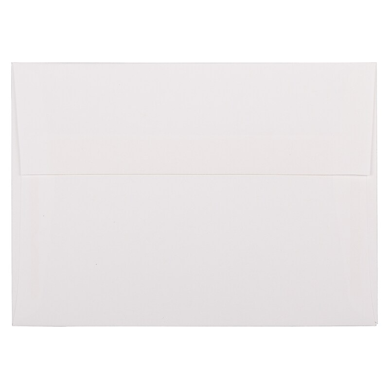 JAM Paper A7 Strathmore Invitation Envelopes, 5.25 x 7.25, Bright White Linen, Bulk 250/Box (191189H) image 1