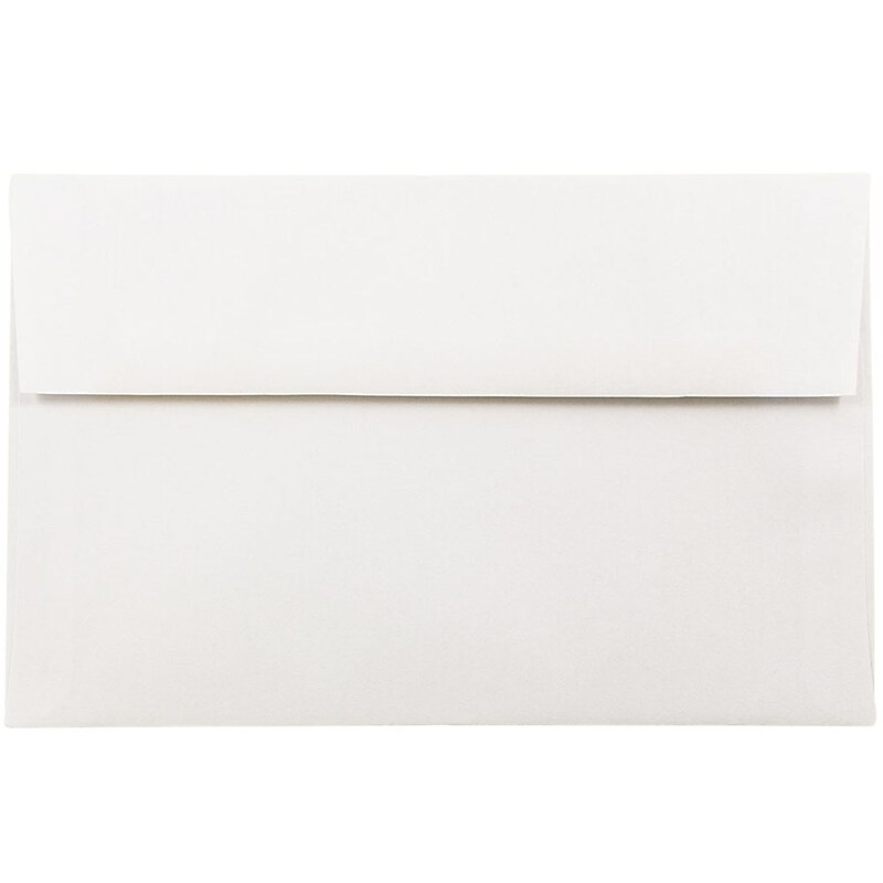 JAM Paper A10 Strathmore Invitation Envelopes, 6 x 9.5, Bright White Wove, Bulk 1000/Carton (191220B) image 1