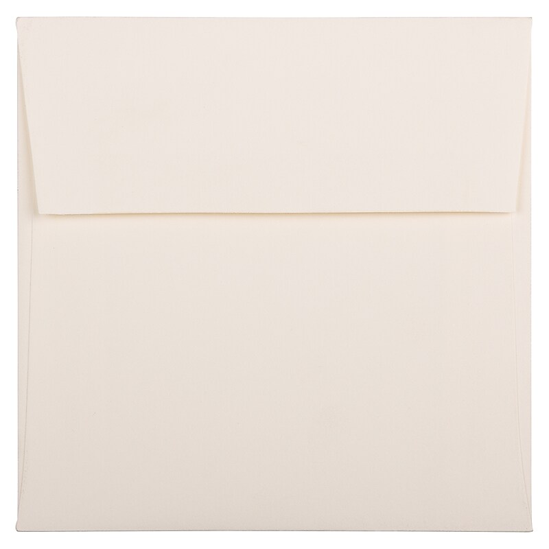 JAM Paper 6 x 6 Square Strathmore Invitation Envelopes, Natural White Wove, 25/Pack (191278) image 1