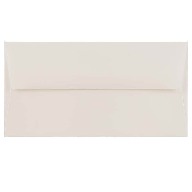 JAM Paper Monarch Strathmore Invitation Envelopes, 3.875 x 7.5, Bright White Wove, 25/Pack (196556) image 1