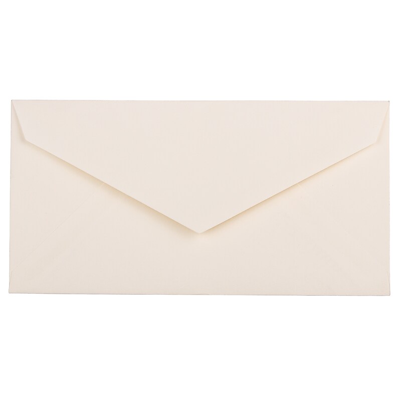 JAM Paper Monarch Strathmore Invitation Envelopes, 3.875 x 7.5, Natural White Wove, 25/Pack (3197090) image 1
