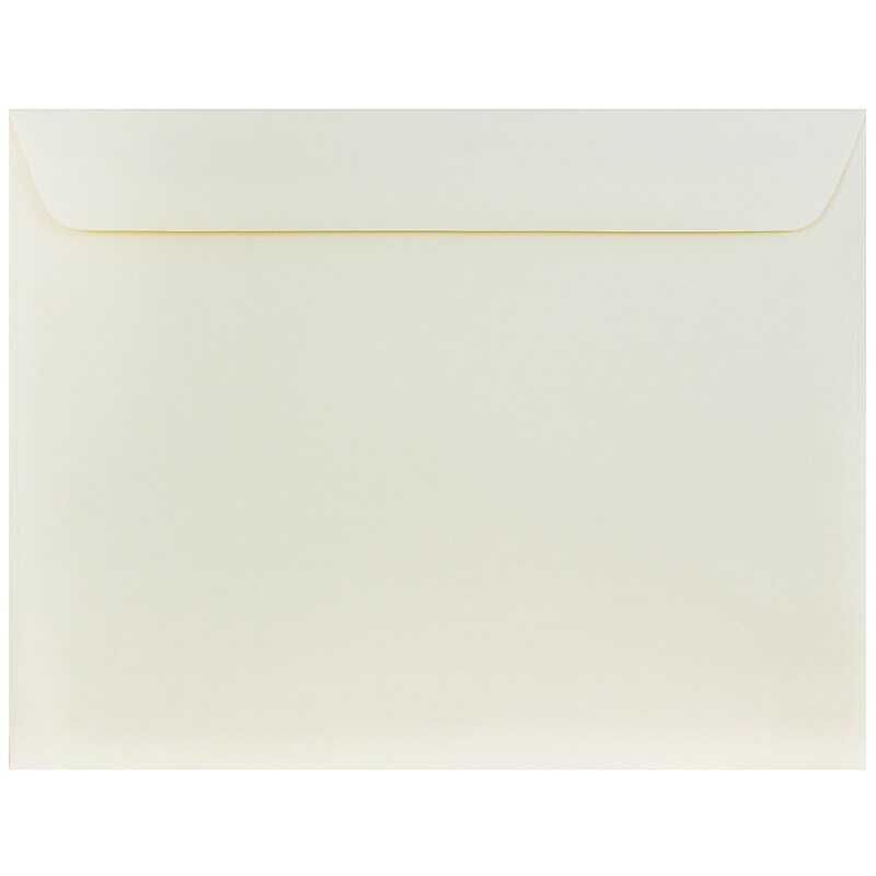 JAM Paper 10 x 13 Booklet Strathmore Envelopes, Natural White Wove, 25/Pack (900797158) image 1