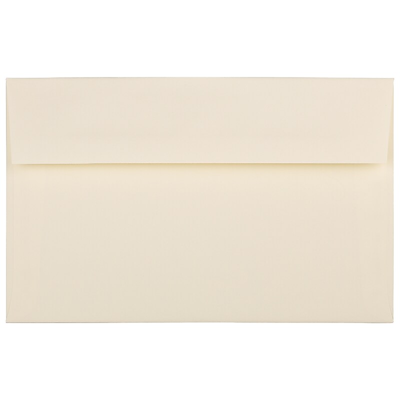 JAM Paper A10 Strathmore Invitation Envelopes, 6 x 9.5, Ivory Wove, 25/Pack (900849930) image 1