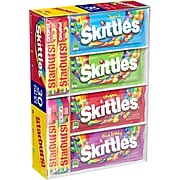 Skittles and Starburst Fruity Candy Variety Box, 30 Single Packs (WMW21938)
