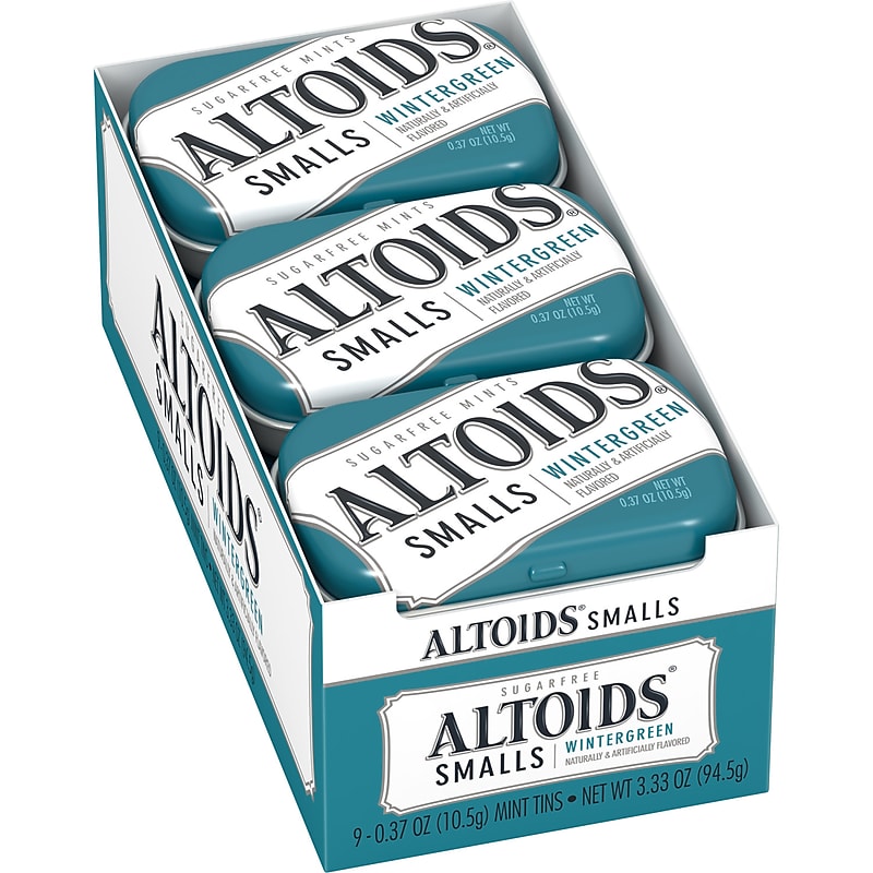 Altoids Smalls Sugar Free Wintergreen Mints, 3.33 oz., 9/Pack (209-00487) image 1