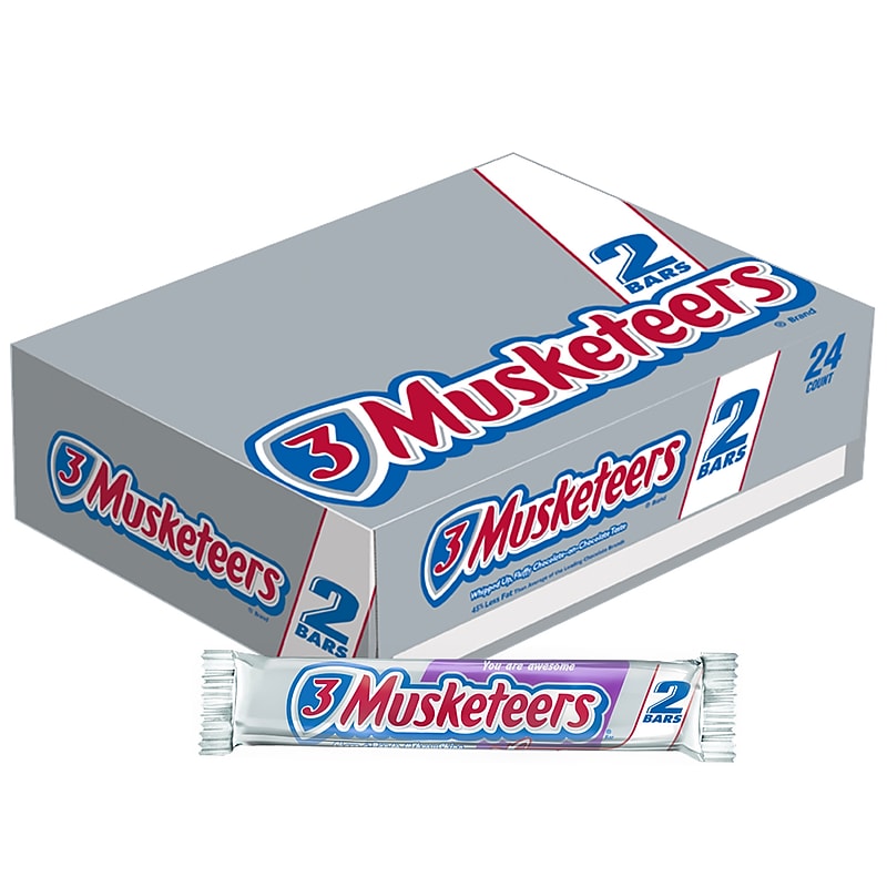 3 MUSKETEERS Chocolate Sharing Size Candy Bars 3.28 oz Bar, 24/Box (MMM24603) image 1