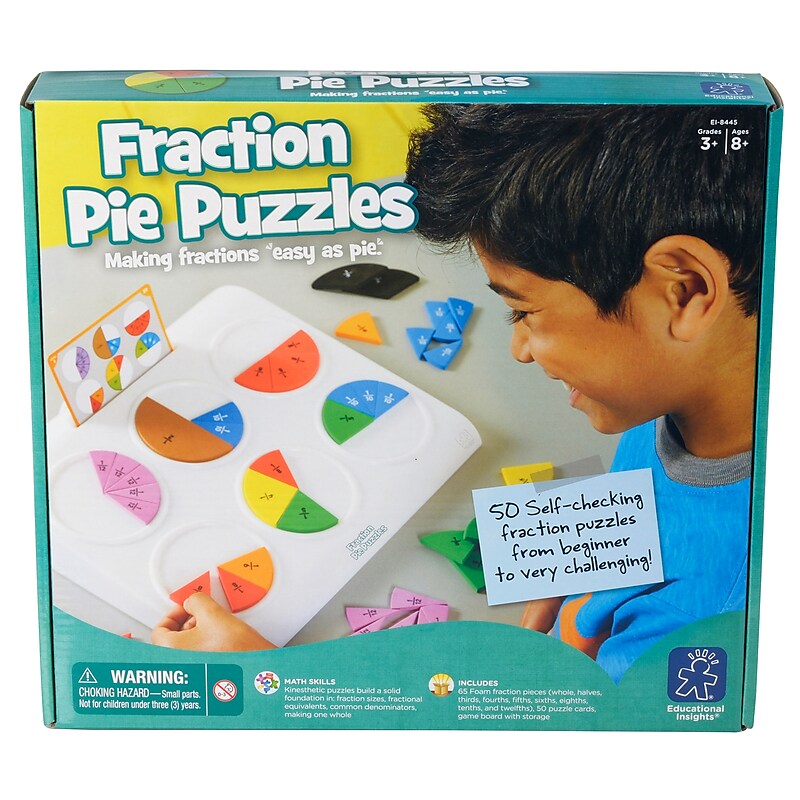 Educational Insights Fraction Pie Puzzles image 1