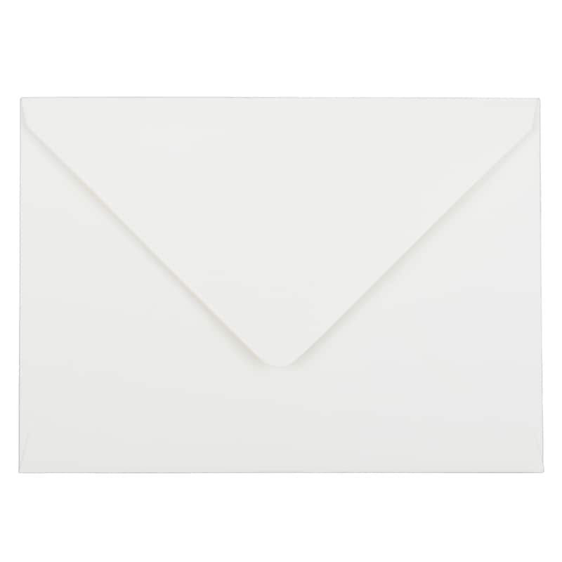 JAM Paper A7 Strathmore Invitation Envelopes with Euro Flap, 5.25 x 7.25, Bright White Wove, Bulk 250/Box (1921392H) image 1