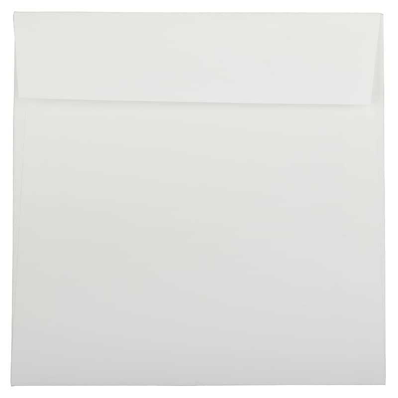 JAM Paper 8.5 x 8.5 Square Strathmore Invitation Envelopes, Bright White Wove, 25/Pack (900858534) image 1