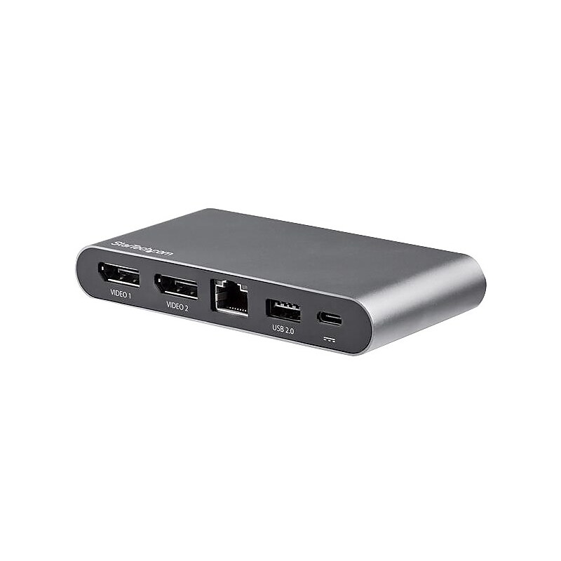 StarTech.com USB C Multiport Adapter, Dual 4K Monitor, Windows, USB-C to Dual DisplayPort Adapter, 2x USB-A Ports image 1
