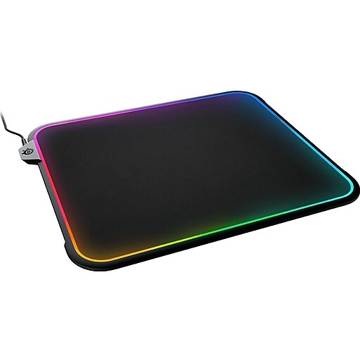 SteelSeries QCK PRISM Cloth RGB Gaming Mouse Mouse Pad, Black (63825