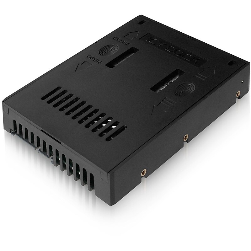 Icy Dock 2.5" to 3.5" SATA Hard Drive Enclosure, SSD & HDD, Black (MB882SP-1S-2B) image 1