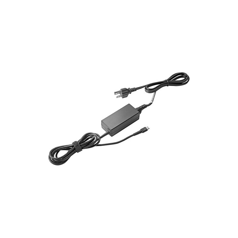 HP 45 Watt USB-C LC Adapter, Black (1MZ01AA#ABA) image 1