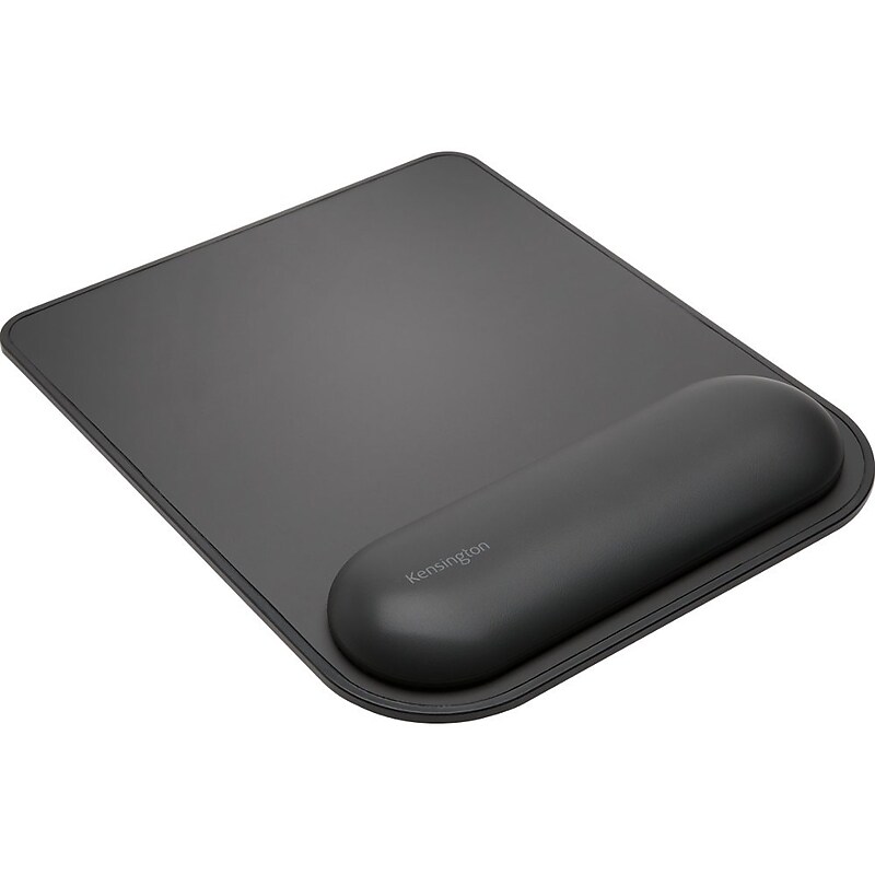 Kensington ErgoSoft Wrist Rest Gel Non-Skid Mouse Pad/Wrist Rest Combo, Black (K55888WW) image 1