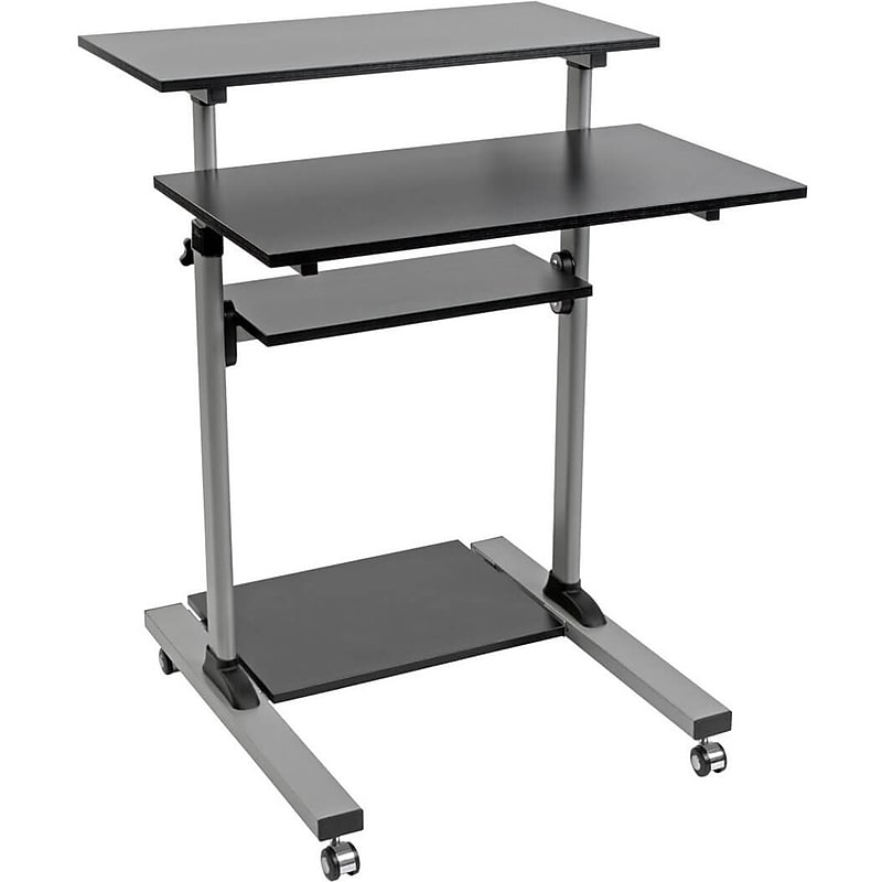 Tripp Lite Rolling Standing Desk/Workstation on Wheels, Height Adjustable, Mobile image 1