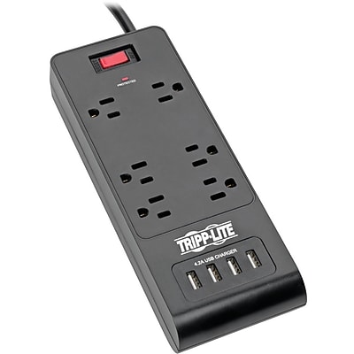 Tripp Lite 6 Outlet Home/Office, 6′ Cord, 1800 Joules (TLP664USBB) Sansujyuku sansujyuku.com