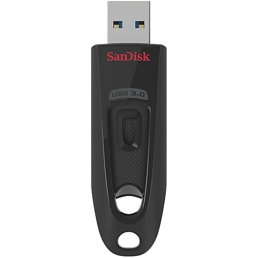 SanDisk Ultra 64GB USB 3.0 Type A Flash Drive, Black (SDCZ48064GAW46