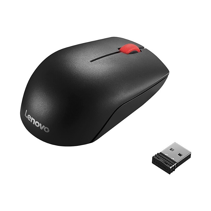 Lenovo Essential Compact Wireless Ambidextrous Optical Mouse, Black (4Y50R20864) image 1