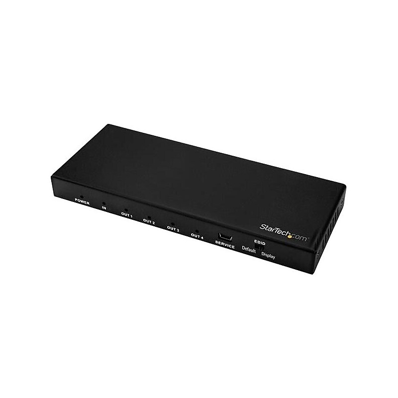 StarTech.com 4 Port HDMI Splitter, 4K 60Hz, 1x4 Way HDMI 2.0 Splitter, HDR, ST124HD202 image 1