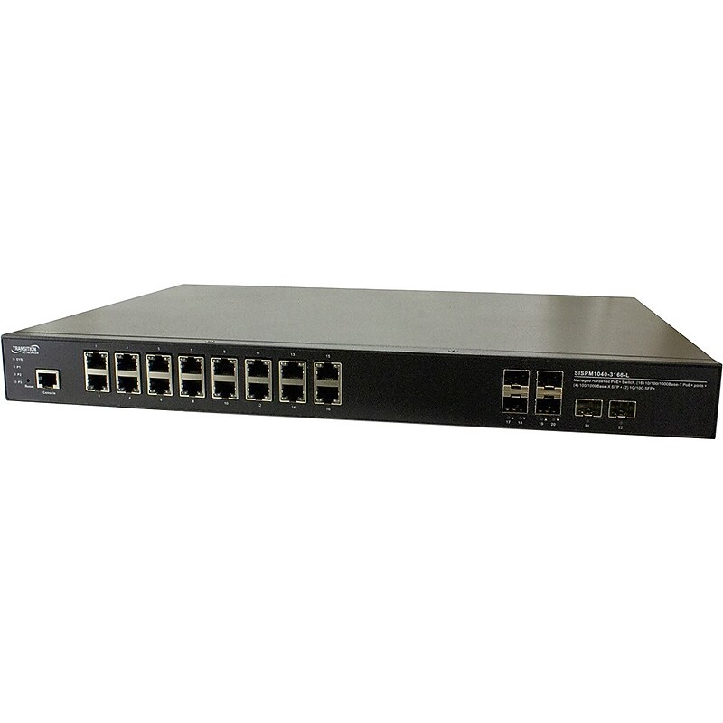 Transition Networks SISPM1040-3166-L 16-Port Managed 10/100/1000Base-T 1000Base-X 10GBase-X Gigabit Ethernet 10 Gigabit Ethernet image 1