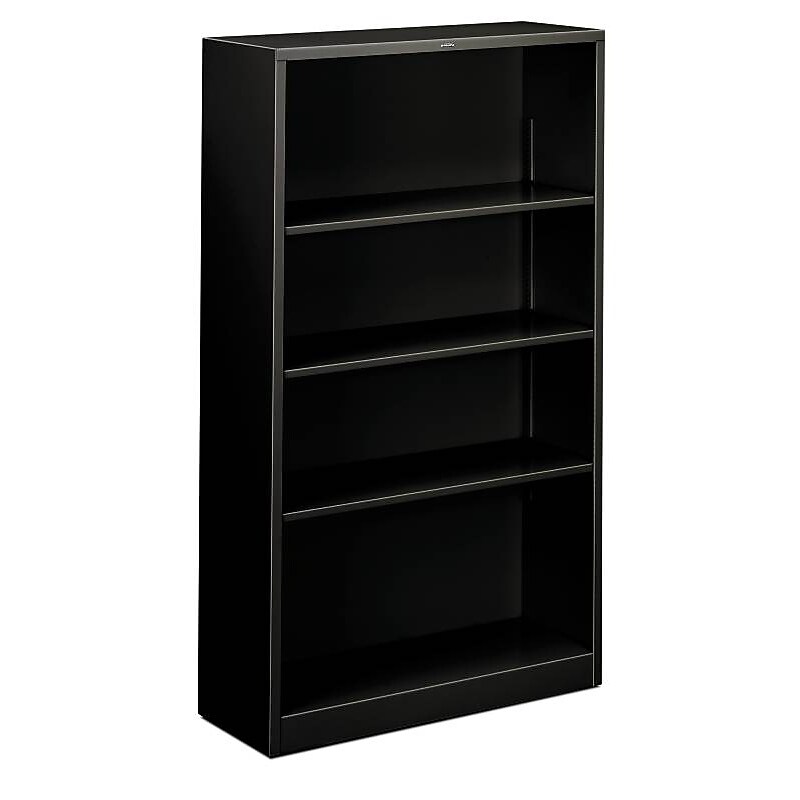 HON Brigade 59"H 4-Shelf Bookcase, Black (PHS-54) image 1