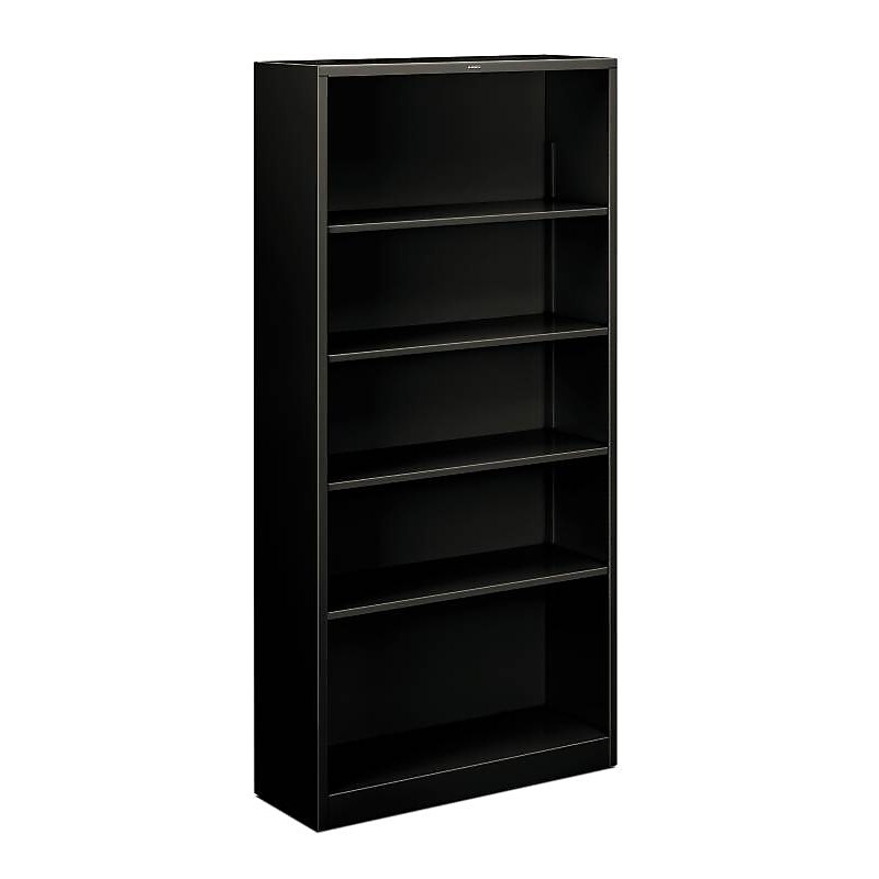 HON Brigade 71"H 5-Shelf Bookcase, Black (PHS-56) image 1