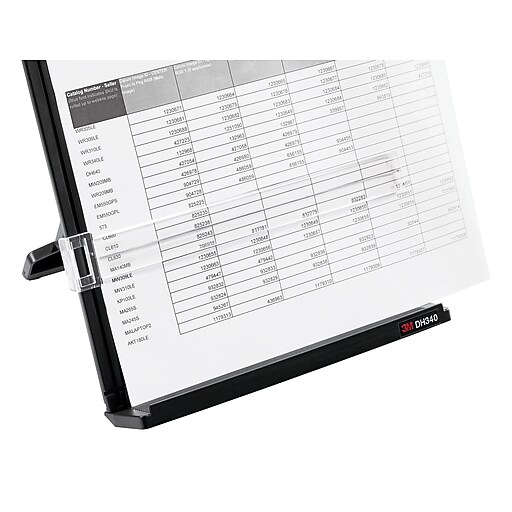 3M Desktop Document Holder, Black, 12"(H) x 9 3 / 8"(W) x 2"(D), 150