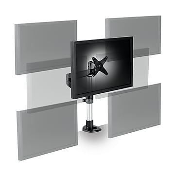 3M™ Dual-Swivel Monitor Arm, Grasp Monitor to Adjust Tilt, Rotate, Swivel, Holds Monitors Up to 30 lbs. and ≤27" (MA140MB)