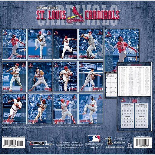 2019 Turner 12&quot; x 12&quot; St Louis Cardinals, Team Wall Calendar (19998011864) | Staples