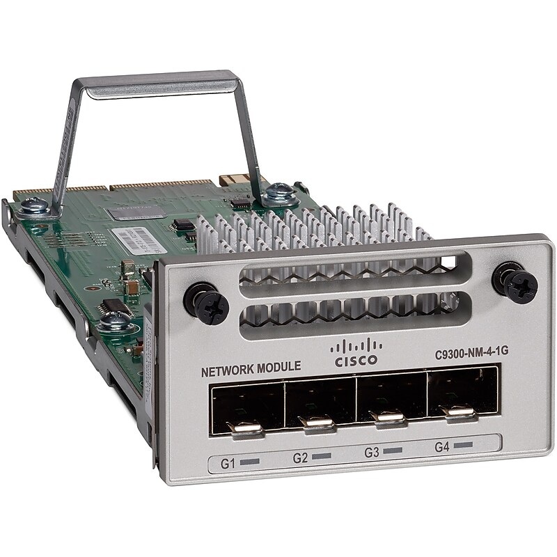 Cisco 1000Base-T Gigabit Ethernet Plug-in Module Network Module (C9300-NM-4G) image 1