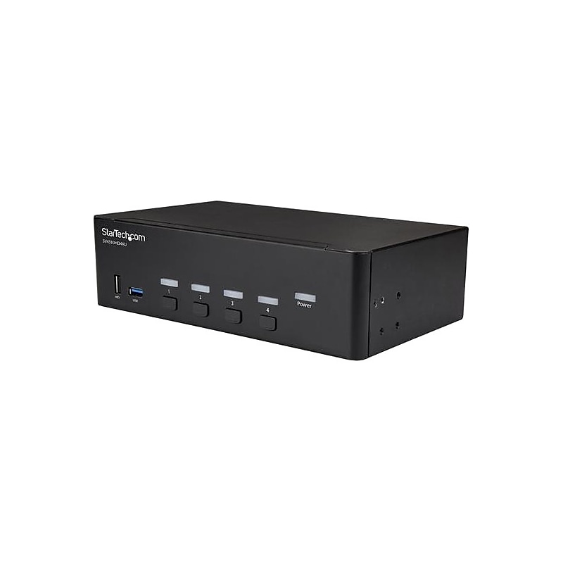 StarTech 4 Port HDMI KVM Switch, 4K 30Hz, Dual Display (SV431DHD4KU) image 1