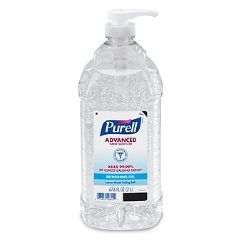 Purell Advanced Refreshing Gel Hand Sanitizer in Pump Bottle, Clean Scent, 67.6 oz. (9625-04)