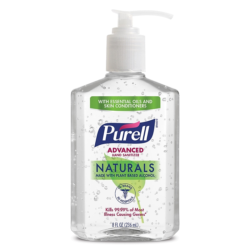 PURELL Advanced Naturals 8 oz. Gel Hand Sanitizer, Citrus Scent (9626-12-CMR) image 1