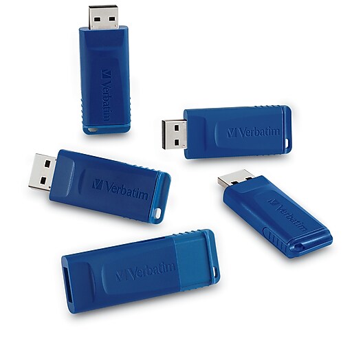 Verbatim 8GB USB 2.0 Type A Flash Drive, Blue (99121) Staples