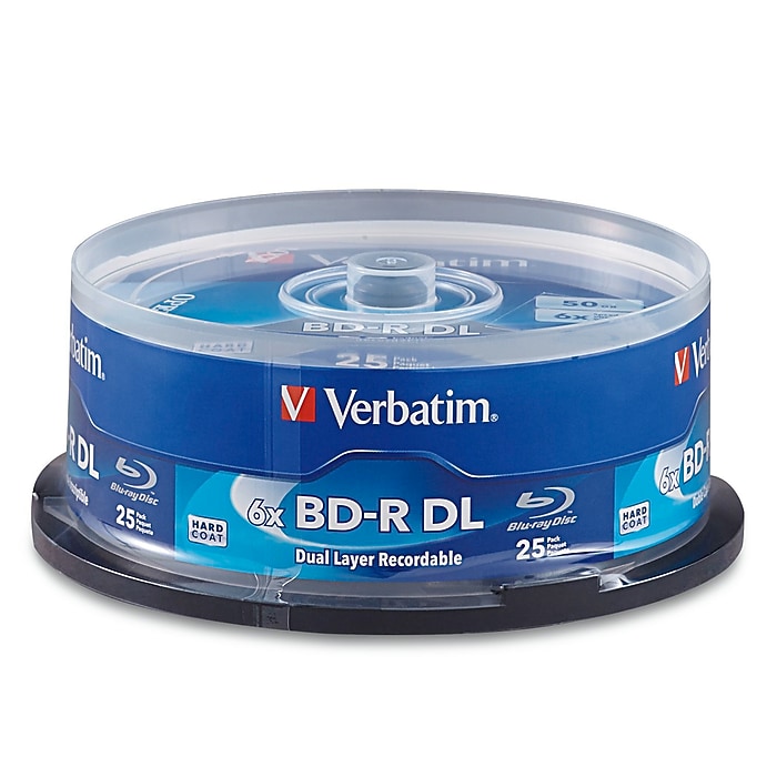 Verbatim 98356 6x Blu-Ray, White, 25/Pack | Staples