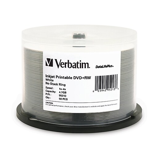 Verbatim ® DVD Recordable Media with DataLifePlus White Inkjet