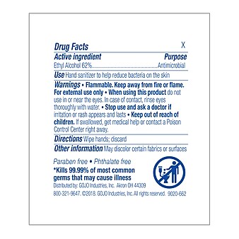 PURELL Hand Sanitizing Wipes, 100 Wipes/Box (9022-10)