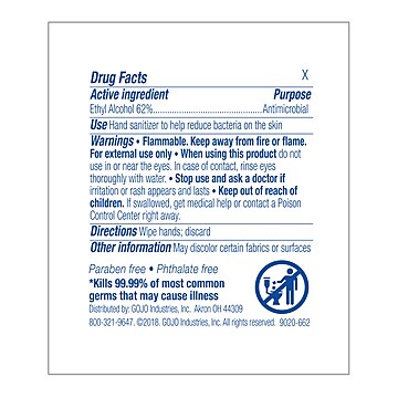 PURELL Hand Sanitizing Wipes, 100 Wipes/Box (9022-10)