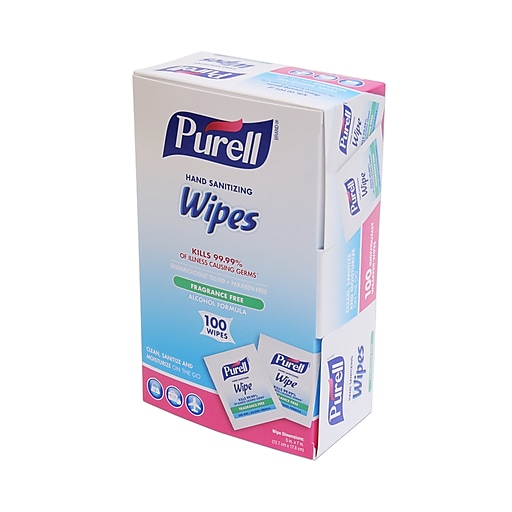 Purell Hand Sanitizing Wipes, 100 Wipes/Box (9022-10) at ...
