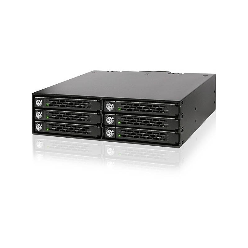 Icy Dock ToughArmor MB996SK-6SB Drive Enclosure Internal, Black (MB996SK-6SB) image 1