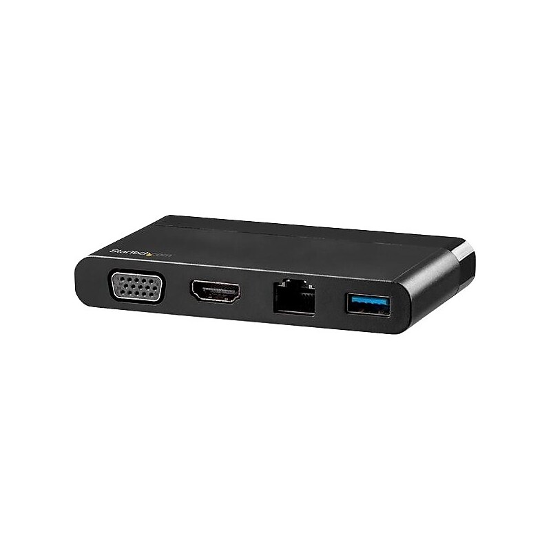 StarTech USB C Multiport Adapter with HDMI and VGA, Mac / Windows / Chrome, 4K, 1x USB-A Port, GbE, USB-C Adapter (DKT30CHVCM) image 1