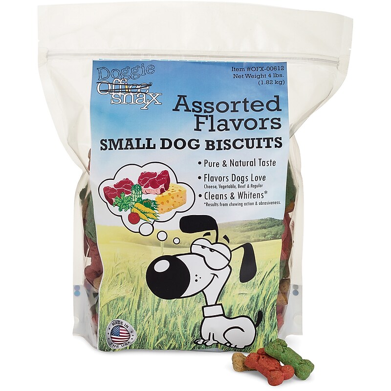 Office Snax Doggie Small Dog Biscuits, 4 lbs., Assorted Flavors (OFX00612) image 1